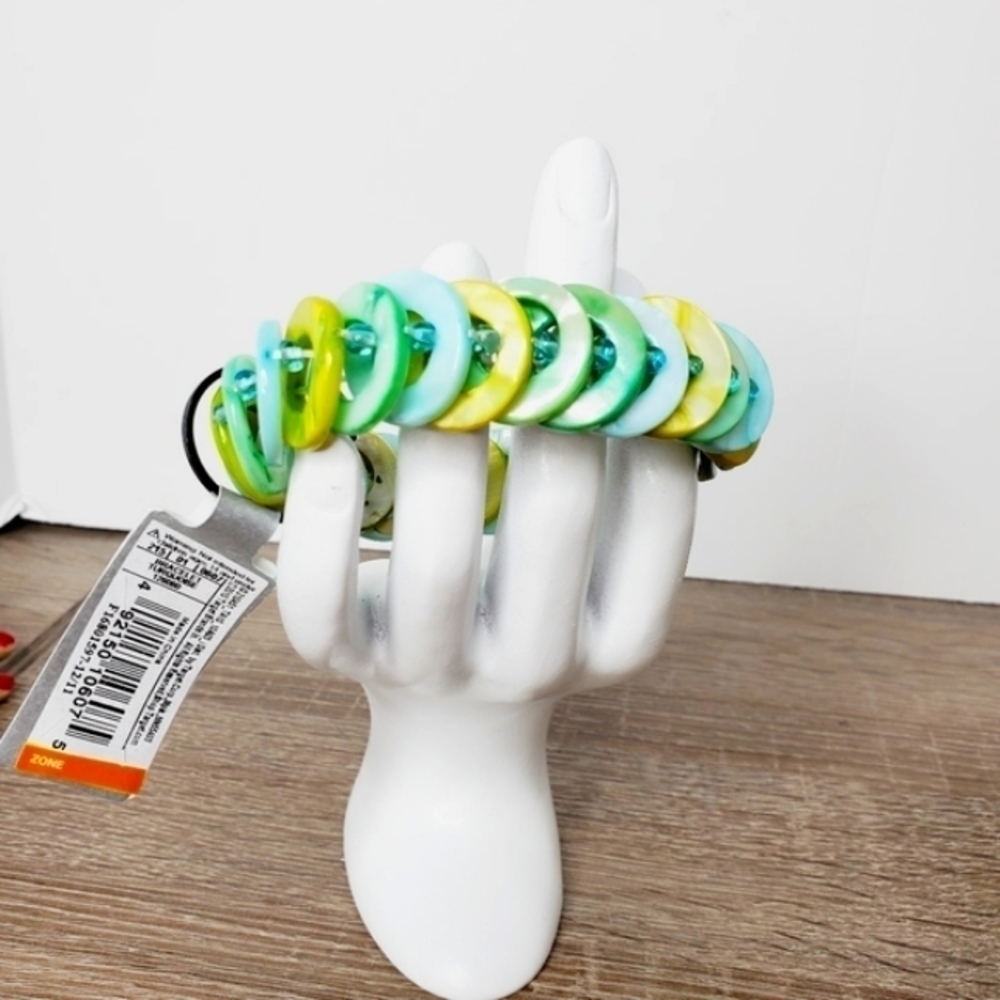 TARGET AQUA‎ BLUE STRETCHY BRACELET TURQUOISE NEW
